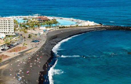 Aussichtspunkt La Paz mit Blick auf den Strand von Martianez